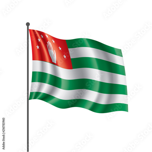 Abkhazia flag, vector illustration