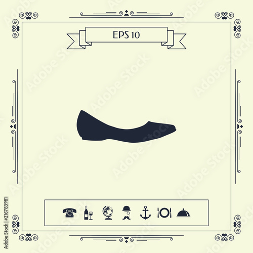 Ballerina flats - women shoe, the silhouette