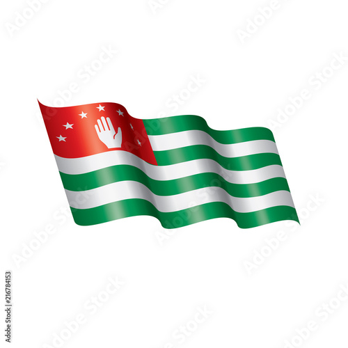 Abkhazia flag, vector illustration