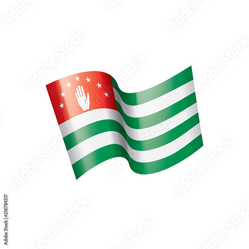 Abkhazia flag, vector illustration