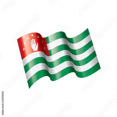 Abkhazia flag, vector illustration