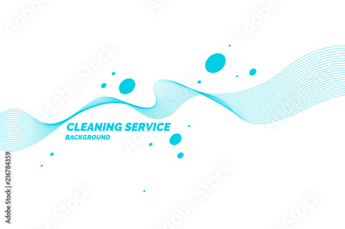Conceptual poster for cleaning service on a white background.