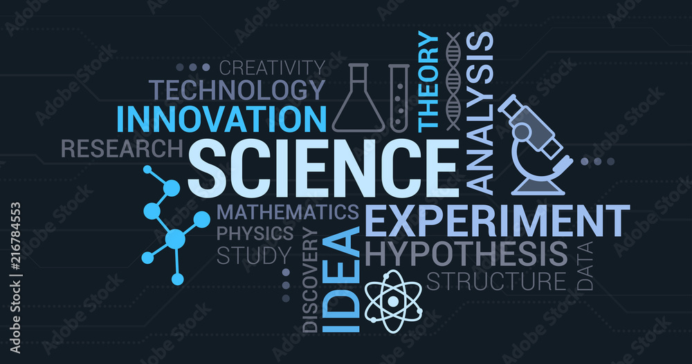 Obraz premium Science, innovation and research tag cloud