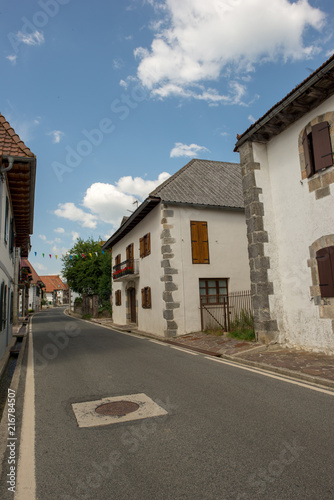Fototapeta Naklejka Na Ścianę i Meble -  The town of Burguete on the road to Santiago
