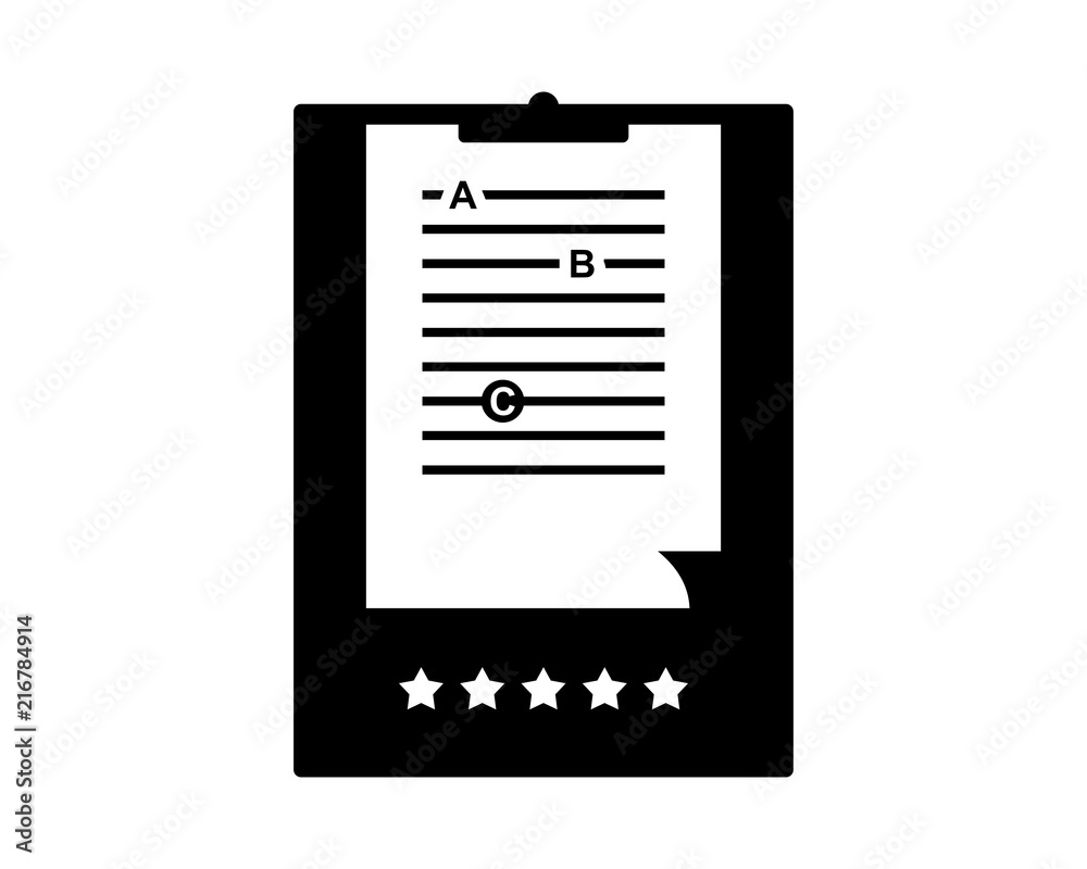 exam paper sheet clipboard notepad image vector icon logo exam paper sheet clipboard notepad image vector icon logo