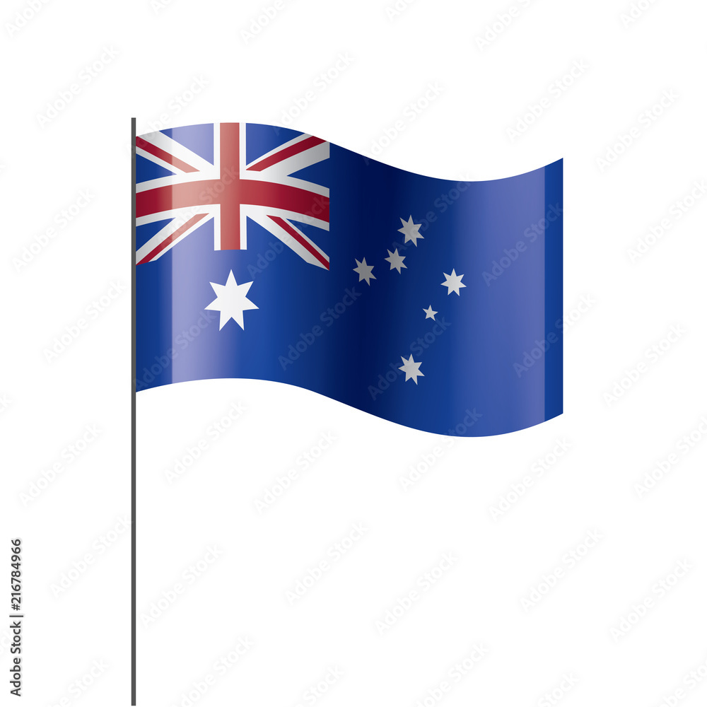 Fototapeta premium Australia flag, vector illustration