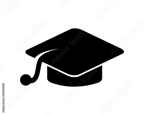 graduation cap academy scholar graduate university success image vector icon logo