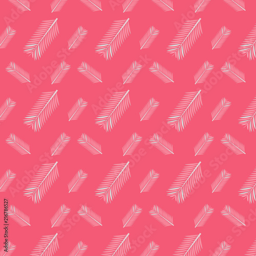 light pink tree leaves over pink background in a seamless cool pattern for textile, fabric, wrapping, backdrops and background surface designs. pattern swatch available at Ai file