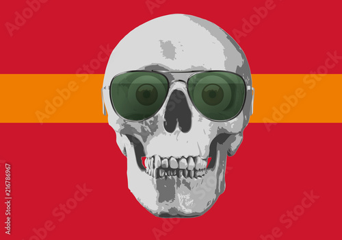 tête de mort - humour - lunettes - regard - expression - yeux - crâne - humoristique - concept