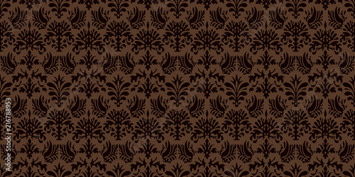 Damask background. Seamless pattern.Vector. ダマスクパターン