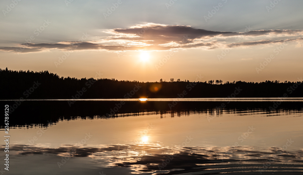 Landscape - sunset on the lake
