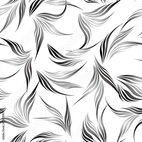 Stylish organic background. Seamless pattern.Vector. スタイリッシュ植物パターン