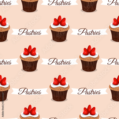 Pastries Strawberry Cupcakes
