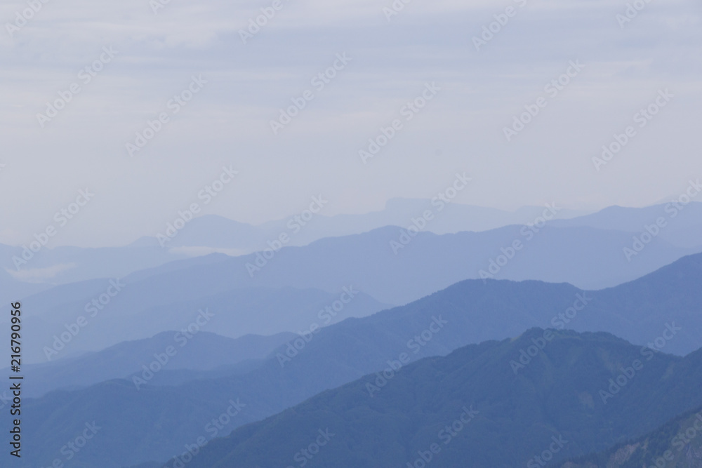 Mountain range landscape, blue color background, beauty in nature of Georgia. Mountain range landscape, blue color background, beauty in nature of Georgia.