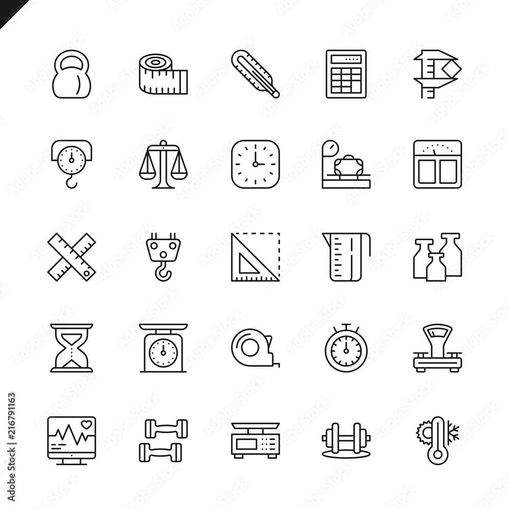 Thin line measuring, measure elements icons set for website and mobile site and apps. Outline icons design. 48x48 Pixel Perfect. Linear pictogram pack. Vector illustration. Thin line measuring, measure elements icons set for website and mobile site and apps. Outline icons design. 48x48 Pixel Perfect. Linear pictogram pack. Vector illustration.