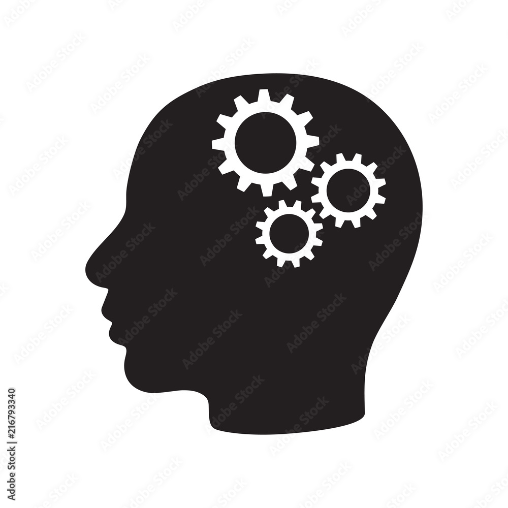 Business icon of human mind vector illustration. Icon for business, management, finance, strategy, marketing. Business icon of human mind vector illustration. Icon for business, management, finance, strategy, marketing.