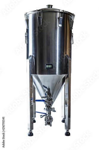 Small Nano Brewing Conical Beer Fermenter in Stainless Steel photo