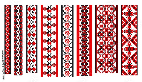 Vector illustrations of ukrainian embroidery