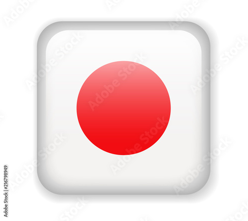 Free Download Japan Flag. Bright Square Icon on a white background - GFXLoad