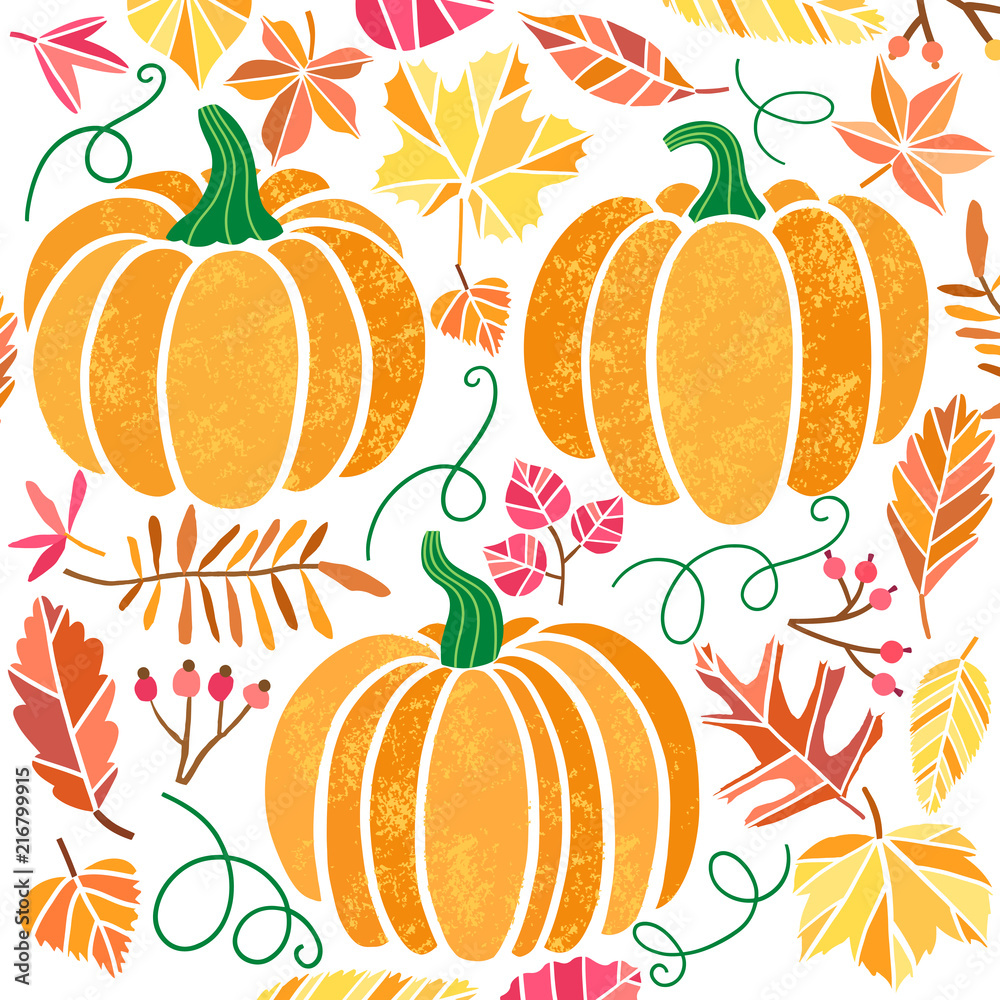 Vector pumpkin illustration set isolated on white Stock Vector | Adobe ...