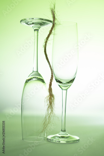 Sektgläser mit Seil