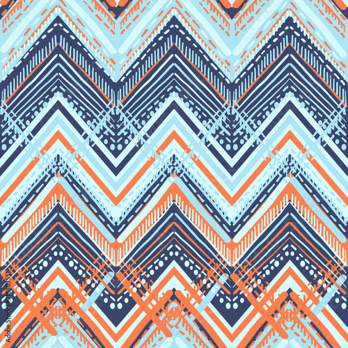 Abstract Ikat and boho style handcraft fabric pattern. Traditional Ethnic design for clothing and textile background, carpet or wallpaper