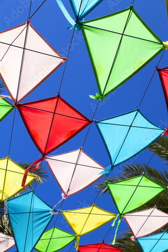 Colorful kites in Tel Aviv,...