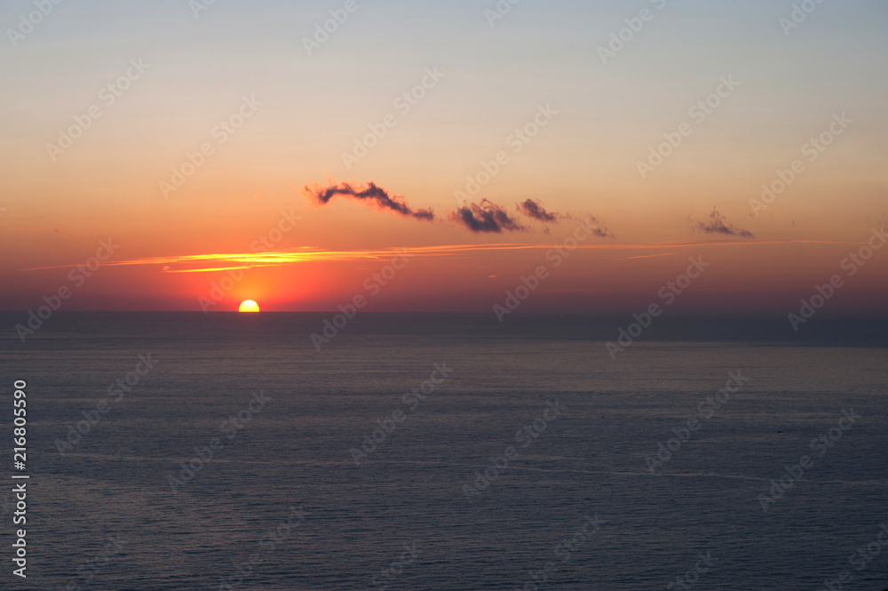 Sunset view from Tramonti village, Cinque Terre