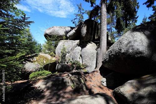 Felsen auf den Gebirge in Fichtelgebirge  