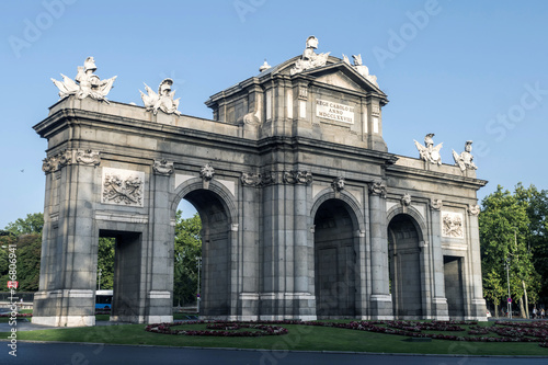 Alcala Gate or Puerta de Alcala is a monument in the Plaza de la Independencia in Madrid, Spain