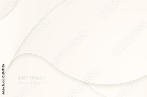 Vector abstract light beige background in the paper cut style for design of a cover of  business brochures, flyers, leaflets. Modern realistic template with carving of paper waves for posters.