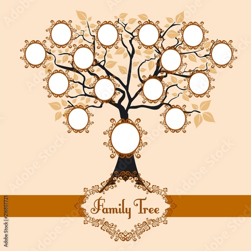 Vector illustration family tree