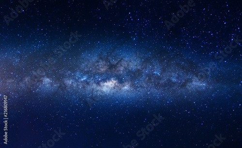 milky way galaxy with stars and space dust. soft focus and noise due to long expose and high iso.