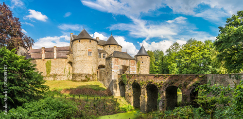 Panoramic view at the Castle of Corroy le Chateau in the province of Namur - Belgium photo