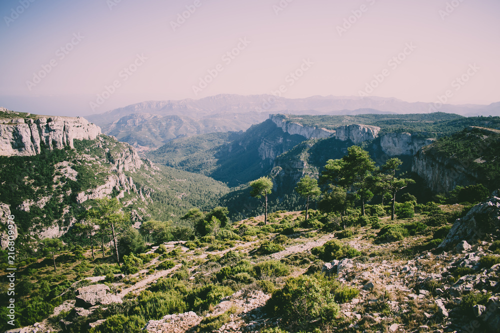 Landscapes of the set of mountains of Spain, in Catalonia.