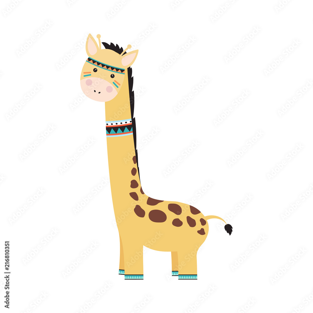 Naklejka premium giraffe on white
