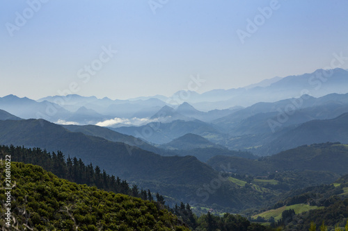 Montañas del Sueve en Asturias, España