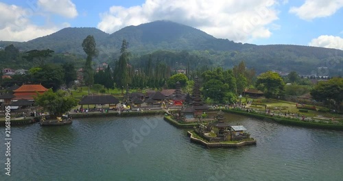 Wallpaper Mural 4K Aerial View at Pura Ulun Danu Beratan the temple complex is located on the shores of Lake Bratan in the mountains near Bedugul  Torontodigital.ca