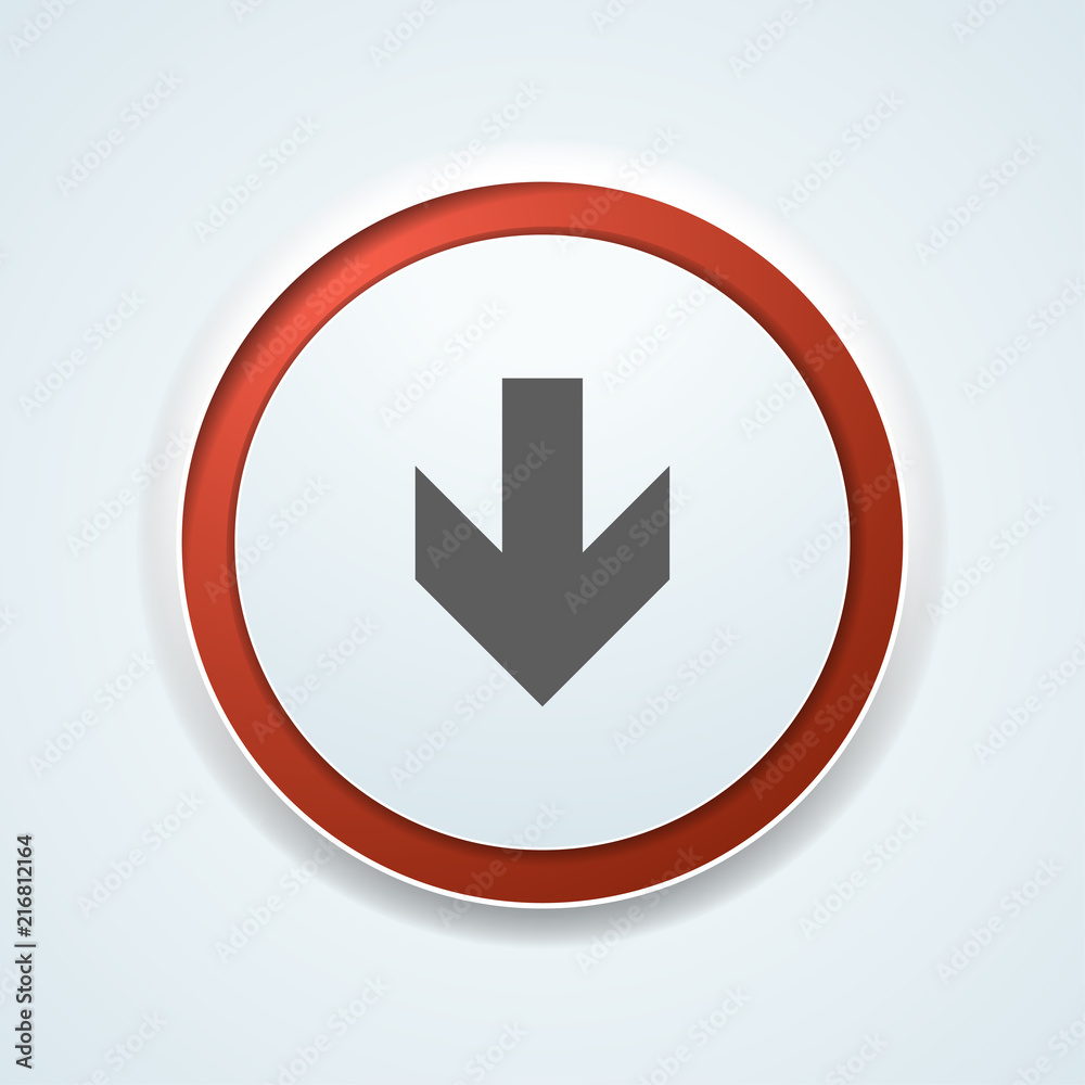 Down Arrow sign illustration Down Arrow sign illustration