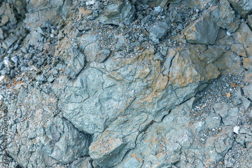Geological deposit of blue clay. Blue clay is a rare natural natural  cosmetic. Blue clay - a