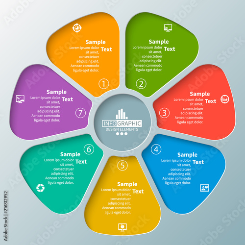 Abstract 3D Paper Infographics. Business template .Vector illustration