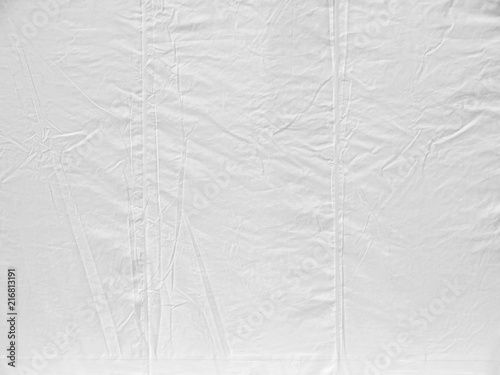 crumpled white plastic sheet , crumpled white vinyl canvas