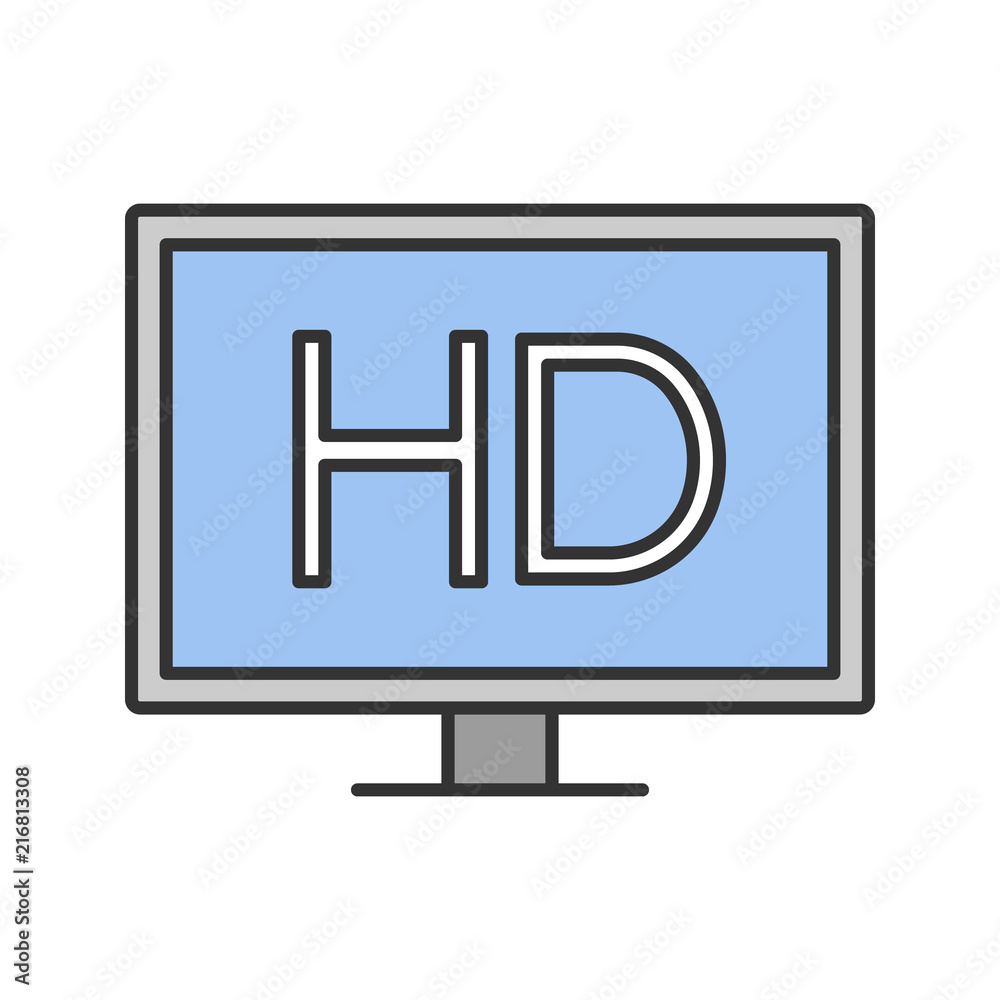 HD display color icon HD display color icon