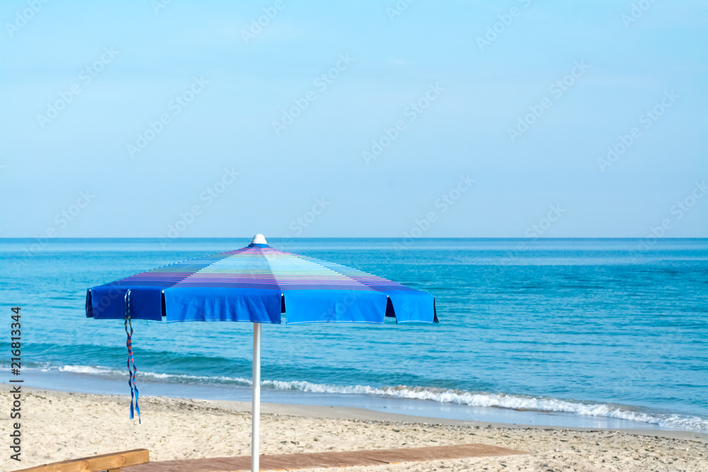Beach umbrella near the sea
