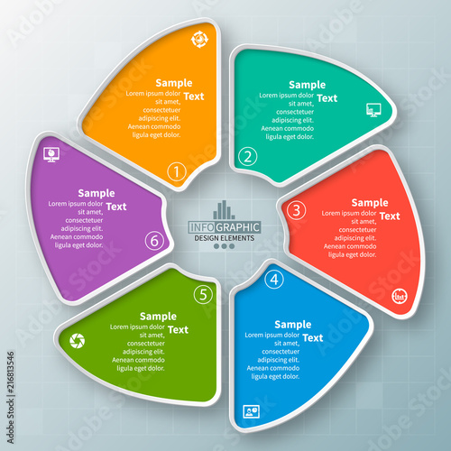 Abstract 3D Paper Infographics. Business template .Vector illustration