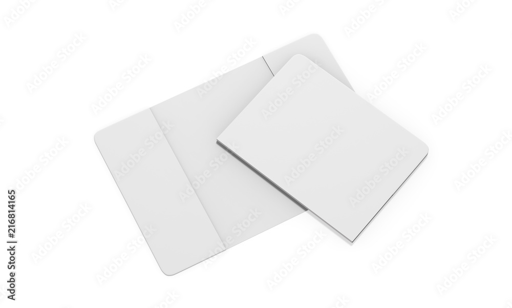 Passport Cover Mock Up On Isolated White Background, 3D Illustration Passport Cover Mock Up On Isolated White Background, 3D Illustration