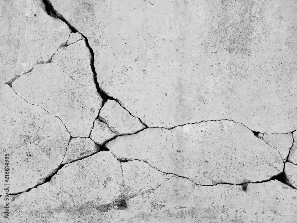 Naklejka premium pęknięcie ściany betonowej w tle