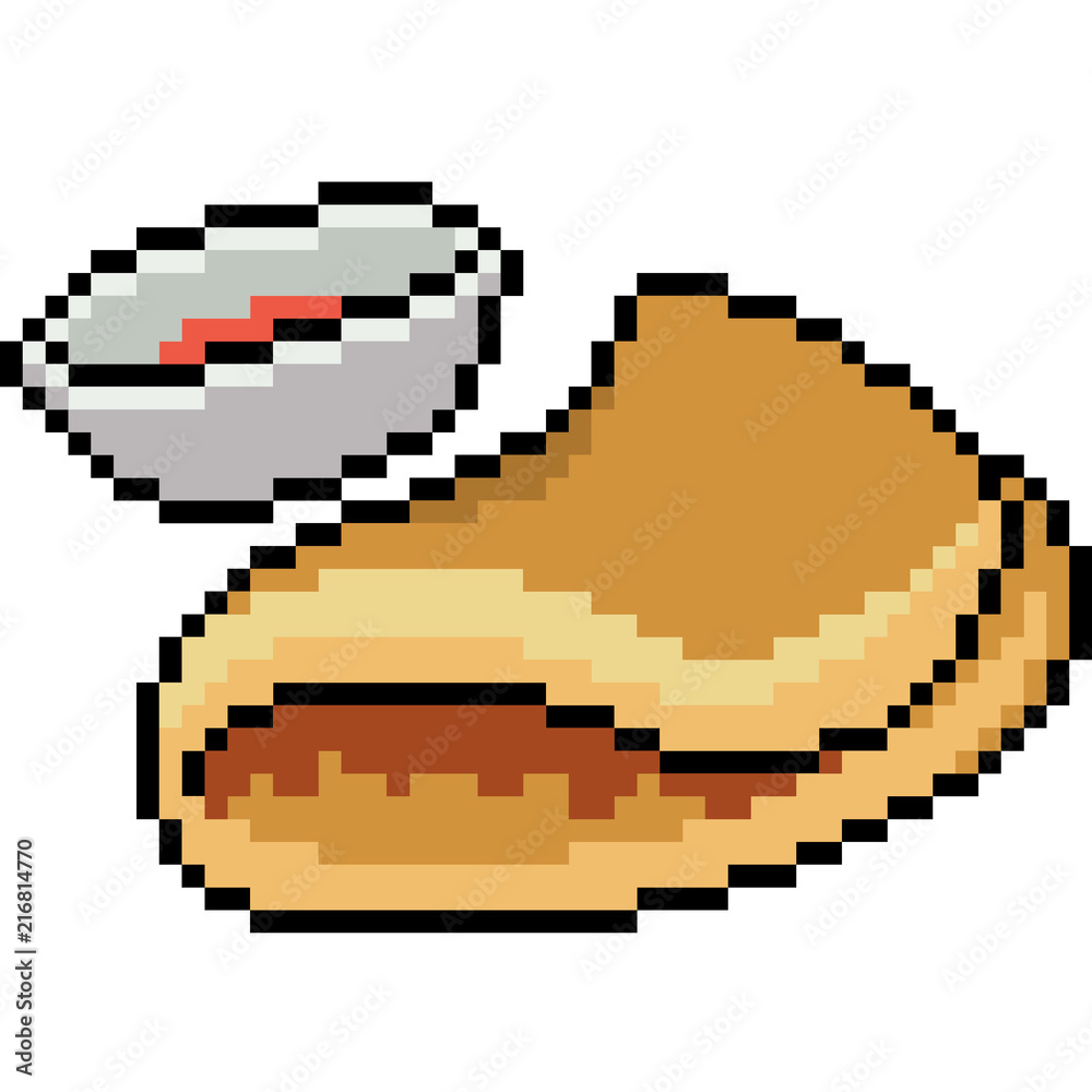 vector pixel art snack set vector pixel art snack set