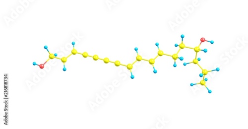 Enanthotoxin molecular structure isolated on white photo