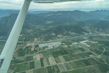 Flying from Valencia to Alicante. View from a board of a light aircraft. 